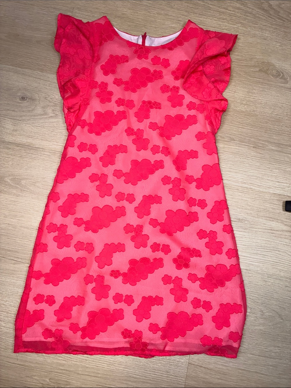 Florence Eiseman Girls' Pink Floral Appliqué Dress